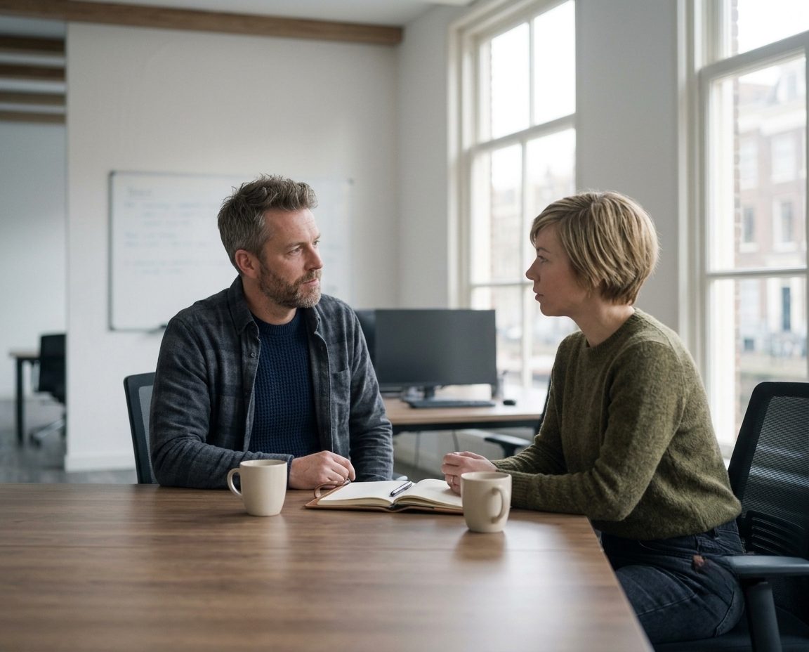 Verkennend gesprek tussen een organisatiecoach en een HR-verantwoordelijke