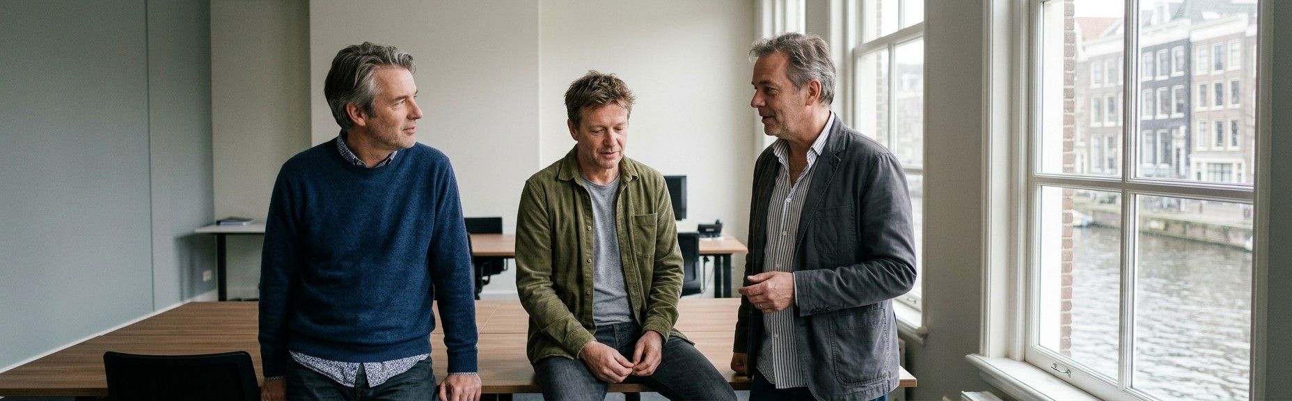 Johan, Bart en Peter in gesprek